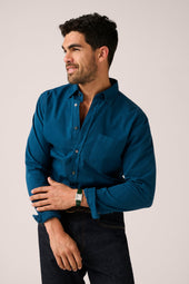 Hepburn Garment Dyed Shirt - Marine