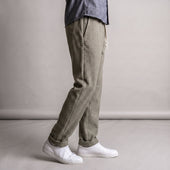 Laidback Pant Herringbone Cotton Wool