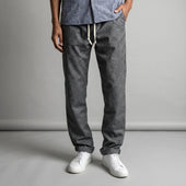 Laidback Pant Crosshatch Washable Grey Wool