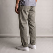 Laidback Pant Herringbone Cotton Wool