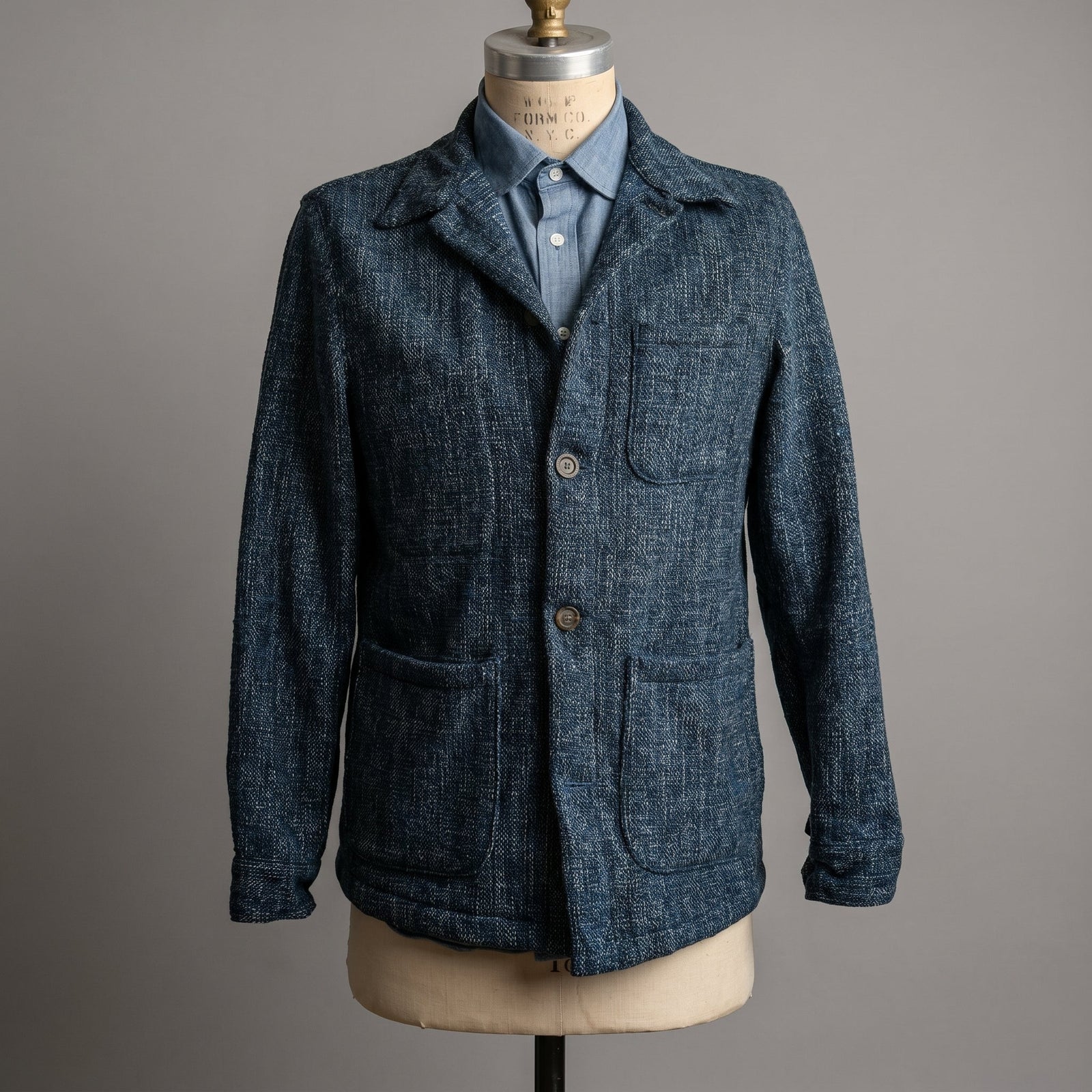 Doyle Jacket Pacific Blue Scatter Weave Tweed