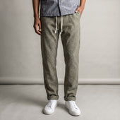 Laidback Pant Herringbone Cotton-Wool