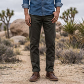 Rivet Chinos In Desert Neutrals Tropical Cotton Linen