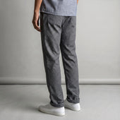 Laidback Pant Crosshatch Washable Grey Wool