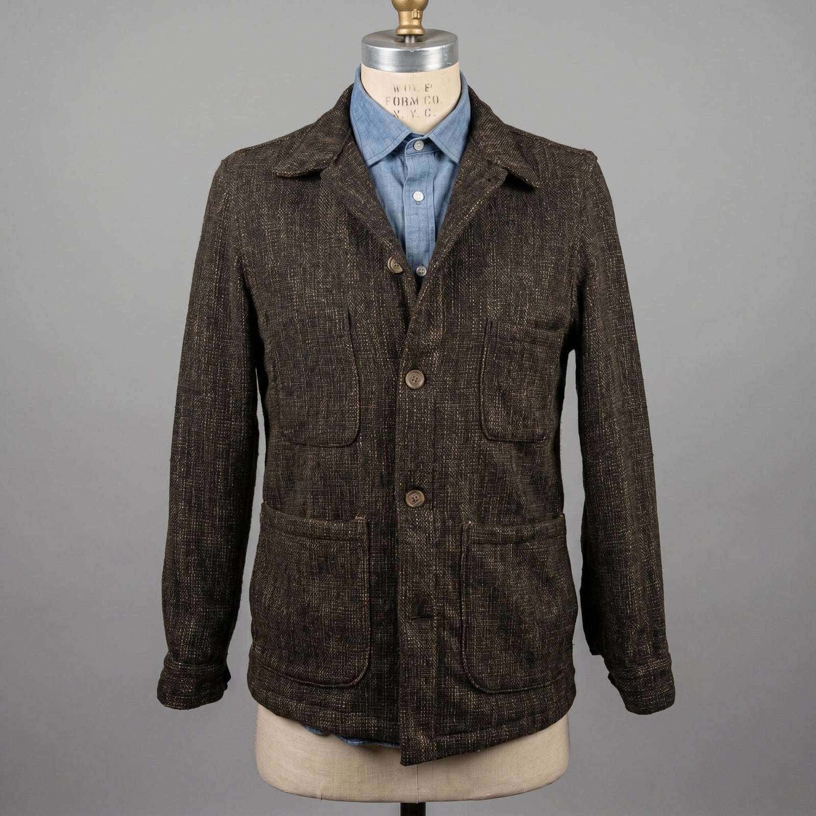 Doyle Jacket Mosswood Scatter Weave Tweed