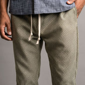 Laidback Pant Herringbone Cotton Wool