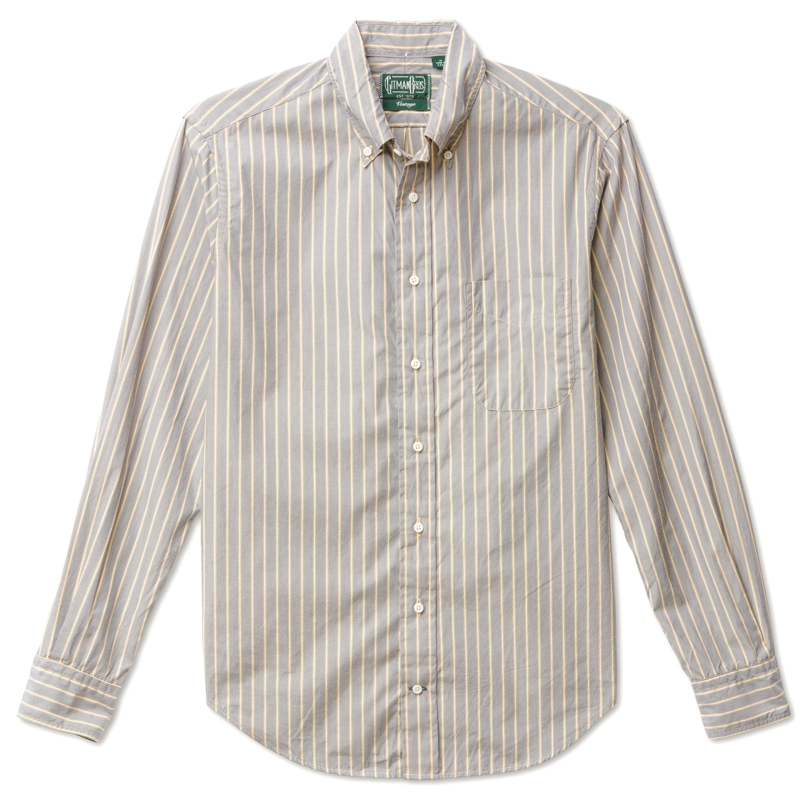 Grey Striped Japanese Poplin