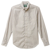 Grey Striped Japanese Poplin