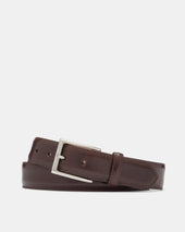 Glazed Calf Belt In Leather
