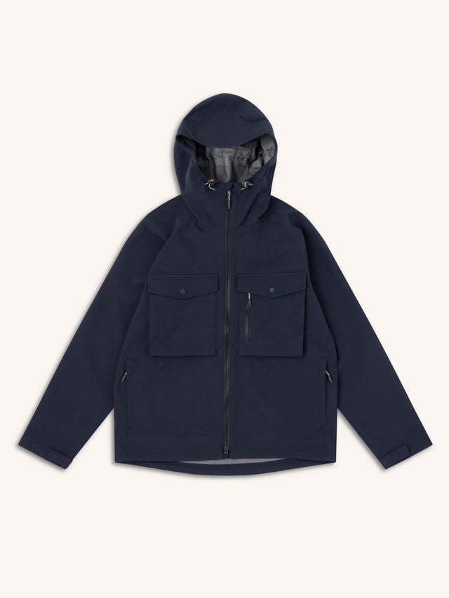 Glenbarr Waterproof Jacket in Dark Navy Recycled Nylon
