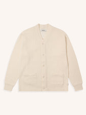 Glencorse Cardigan in Ecru Wool Blend