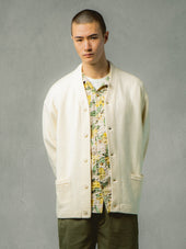 Glencorse Cardigan in Ecru Wool Blend