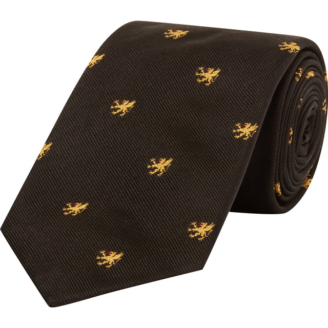 Gray's Inn Crest Black Gold Silk Tie