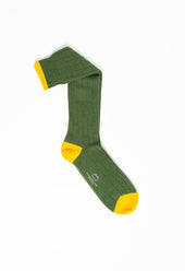 Multi-Coloured Merino Cashmere Blend Wool Over-the-Calf Socks