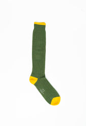 Multi Coloured Merino Cashmere Blend Wool Over The Calf Socks