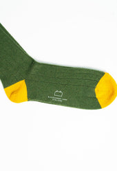 Multi Coloured Merino Cashmere Blend Wool Over The Calf Socks