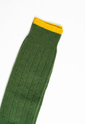 Multi Coloured Merino Cashmere Blend Wool Over The Calf Socks