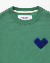 Heart Sweatshirt Green Unisex