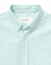 Oxford Stripe Shirt Green - Unisex