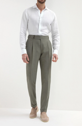 Green Soragna trousers - Made in Italy