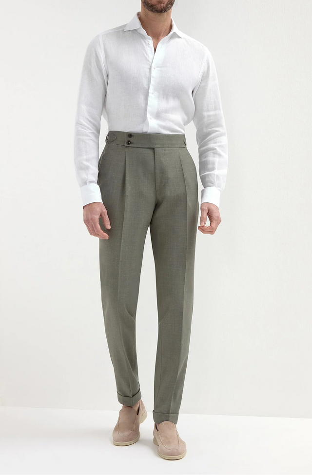Green Soragna trousers - Made in Italy