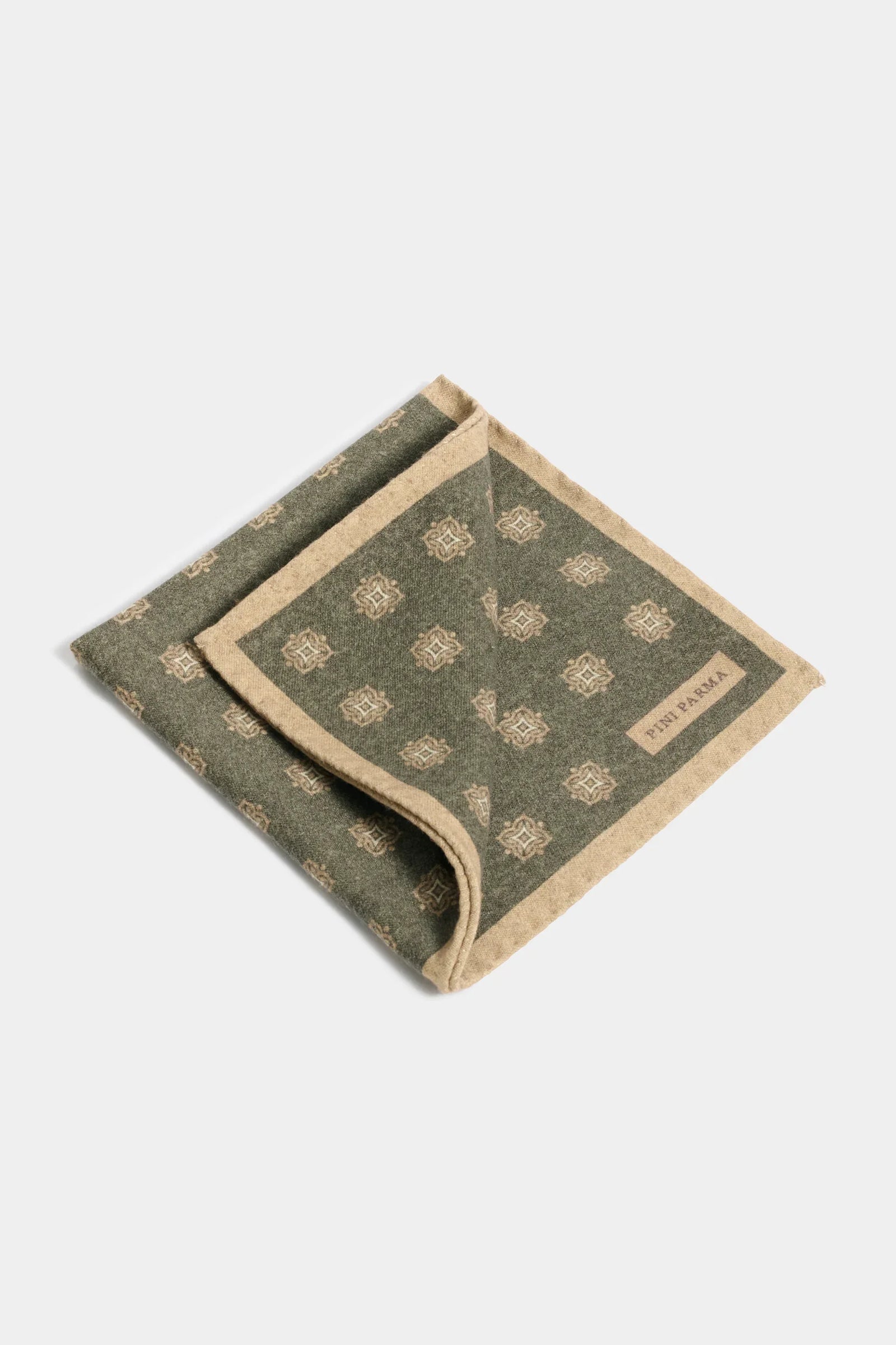 Green Fancy Pocket Square Made In Italy