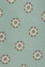 Green Macro Fancy Silk Tie Made In Italy