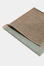 Green Paisley Pocket Square Made In Italy