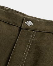 ELI HAND-EMBROIDERED DOUBLE KNEE WORK PANT - IVY GREEN HANDSPUN COTTON CANVAS