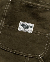 ELI HAND-EMBROIDERED DOUBLE KNEE WORK PANT - IVY GREEN HANDSPUN COTTON CANVAS