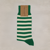 Striped Cotton Socks In Green