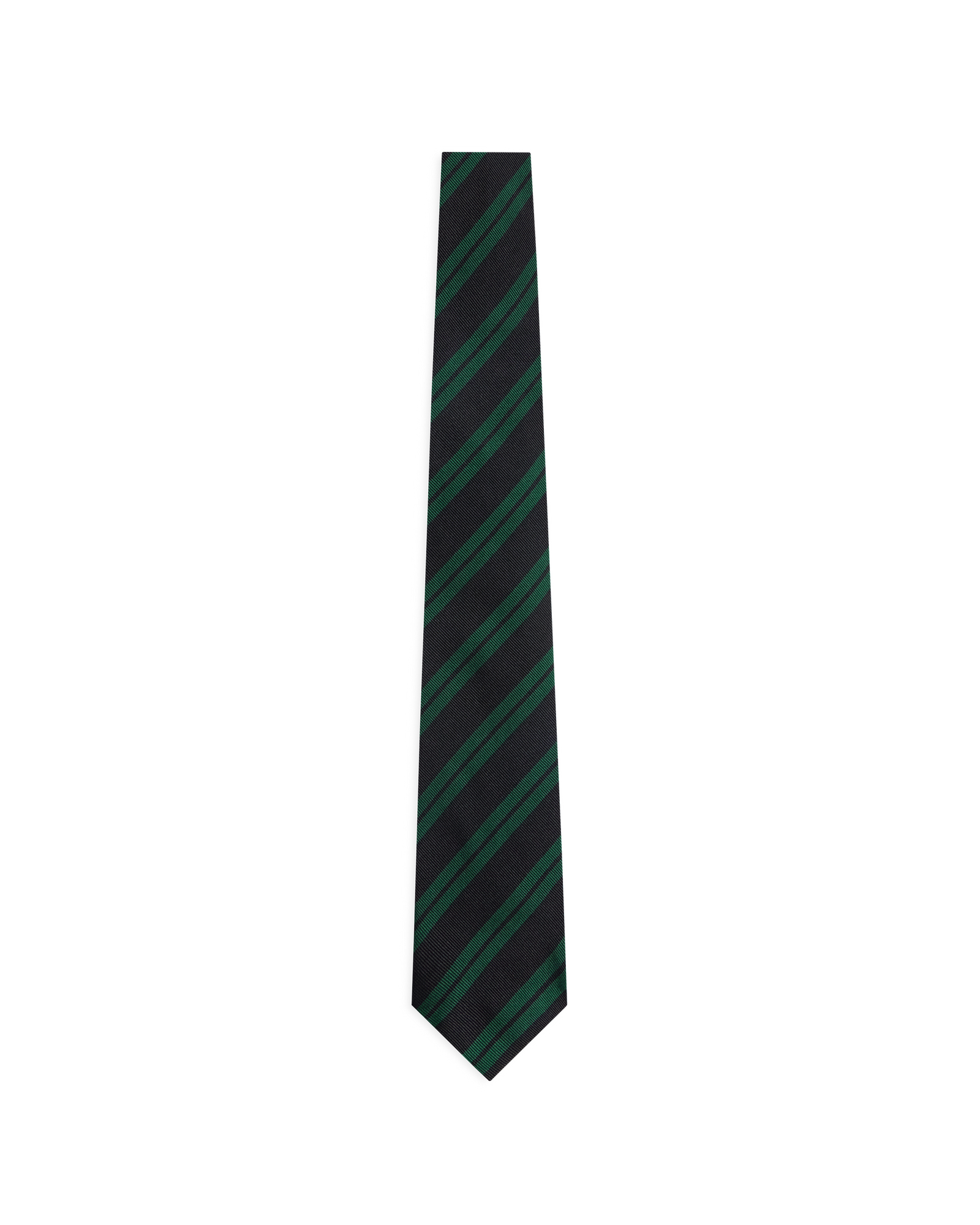 Green Black Regimental Stripe Tie