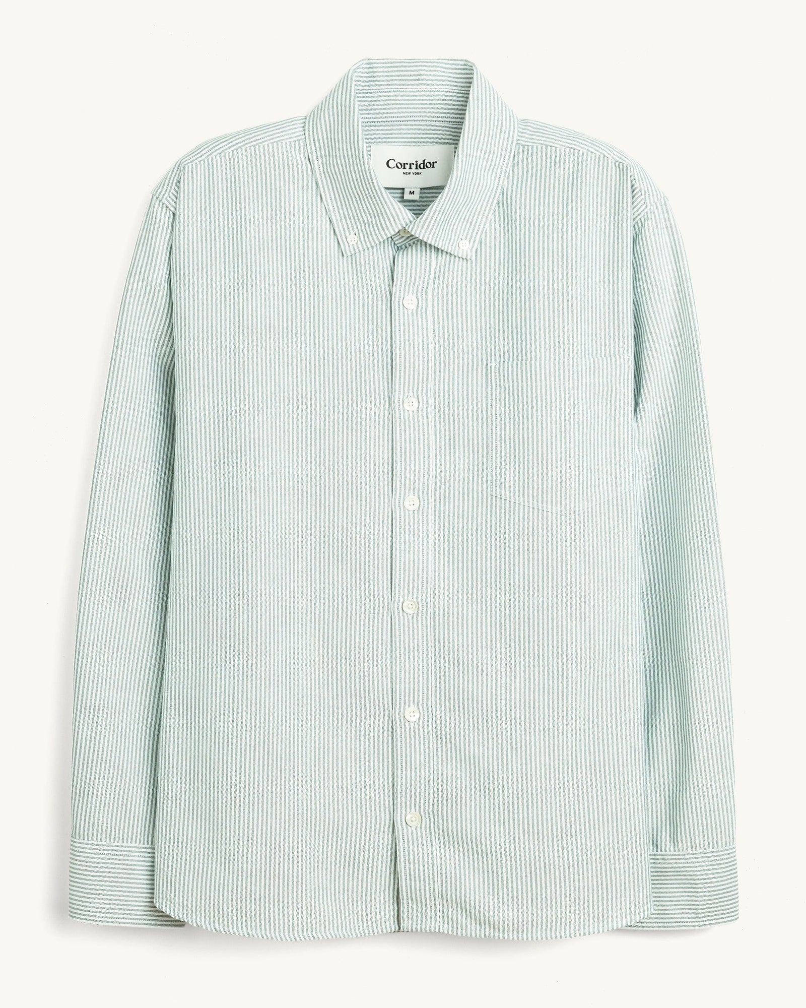 Stripe Oxford LS - Green