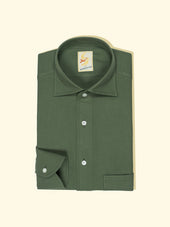 Fern Green Flanneled Cotton Shirt The Anthology