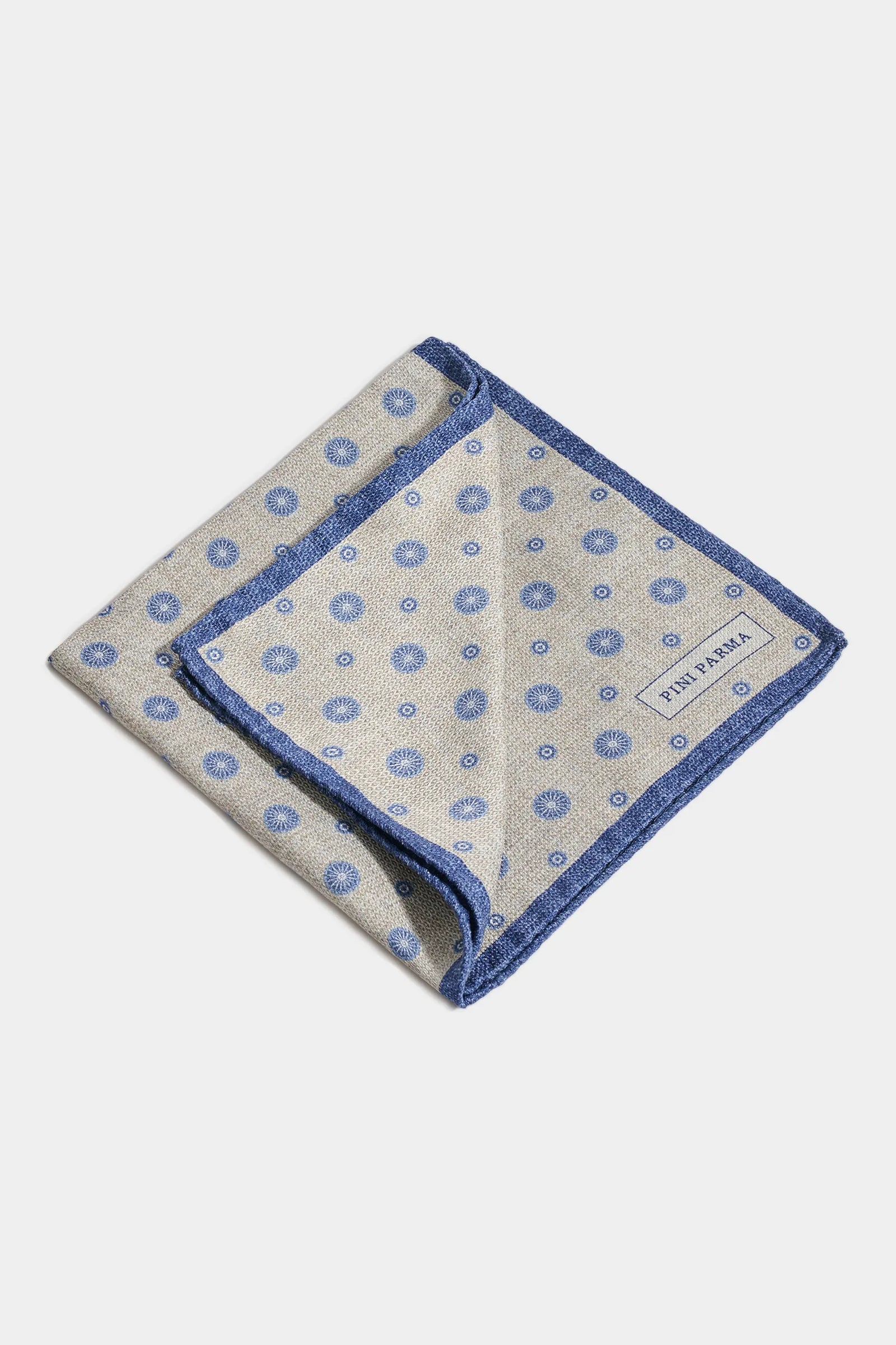 Grey Fancy Pocket Square Made In Italy