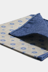 Grey Fancy Pocket Square Made In Italy