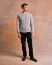 Grey Cashmere Cableknit