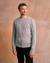 Grey Cashmere Cableknit
