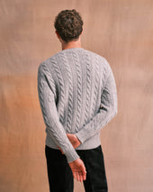 Grey Cashmere Cableknit