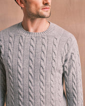 Grey Cashmere Cableknit