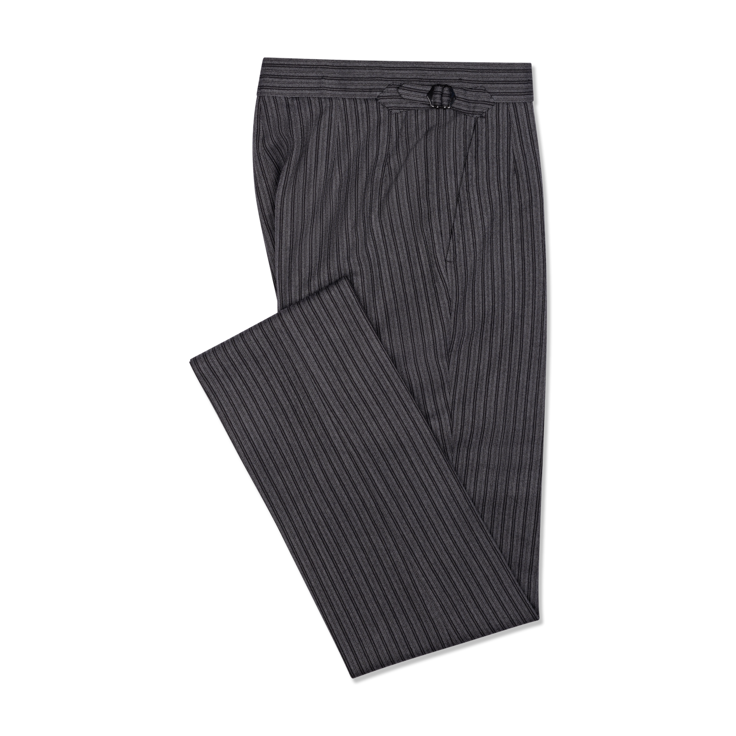 Morning Trouser In Grey Cashmere Stripe