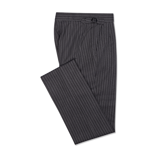 Morning Trouser in Grey Cashmere Stripe