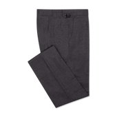 Single Breasted Notch Lapel Suit In Grey Flannel