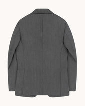 Sport Jacket Mid Grey Herringbone Wool