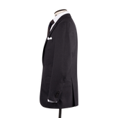 Single Breasted Classic Notch Suit In Grey Hopsack