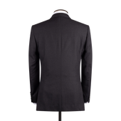 Single Breasted Classic Notch Suit In Grey Hopsack