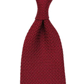 Grenadine Garza Grossa Bespoke Tie Cherry