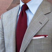 Grenadine Garza Grossa Bespoke Tie Cherry