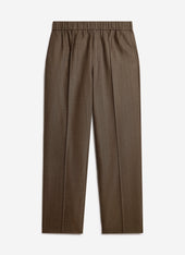 Grounds Relaxed Trousers Herringbone Wool Oak