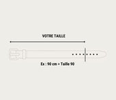 Ceinture 35mm fauve boucle argent